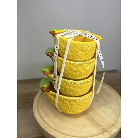 Rae Dunn set of Lemon MEASURING CUPS - Picture 3 of 4